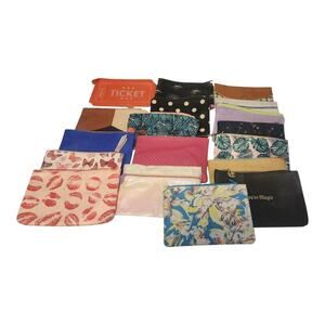 Ipsy Makeup Bags Lot Of 18 Multicolor Zipper Cosmetic Travel Assorted Styles